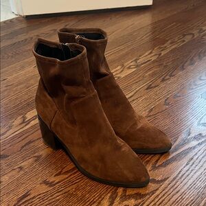 Brown Suede Ankle Boots